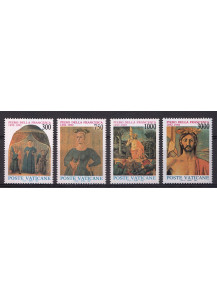 1992 Vaticano 5° Centenario Morte Piero della Francesca 4 Valori Sassone 932-5